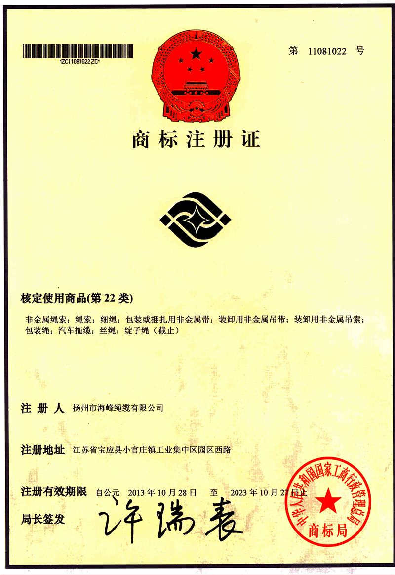 21 R-商標(biāo)注冊證